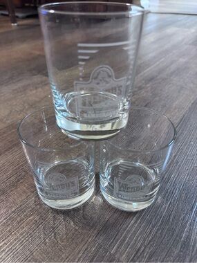 Wendy's Hamburgers Retro Collectors Clear Glass Set - Set of 3, Transparent Rare